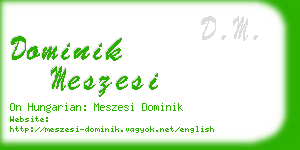 dominik meszesi business card